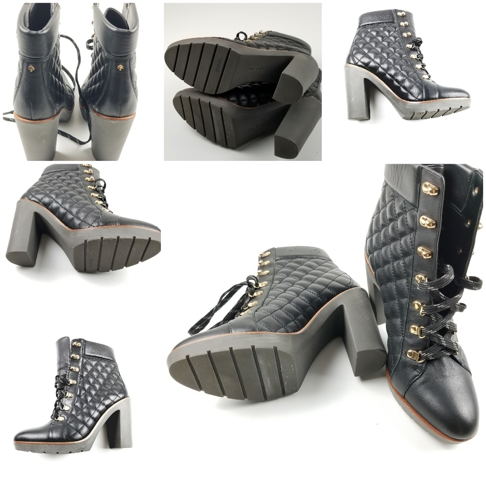 Sold Kate Sppade NY Gianna Leather Booties Size 10 - Picture 6 of 7